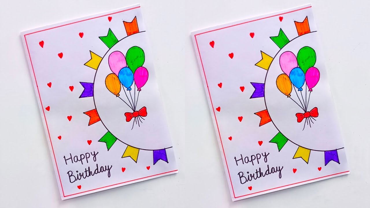 Creative birthday card making process