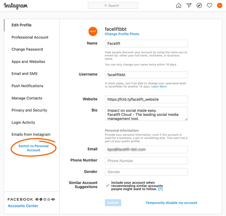 Instagram Account Deactivation Steps