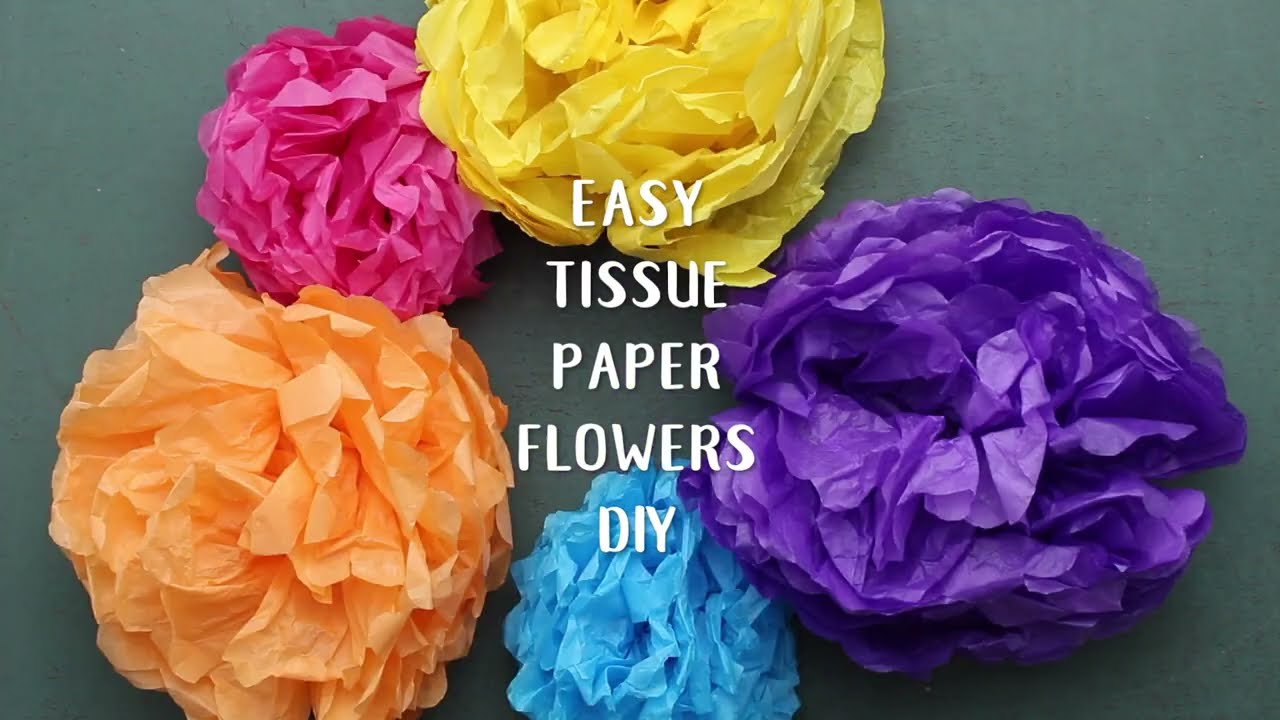 How to make tissue paper flowers step by step