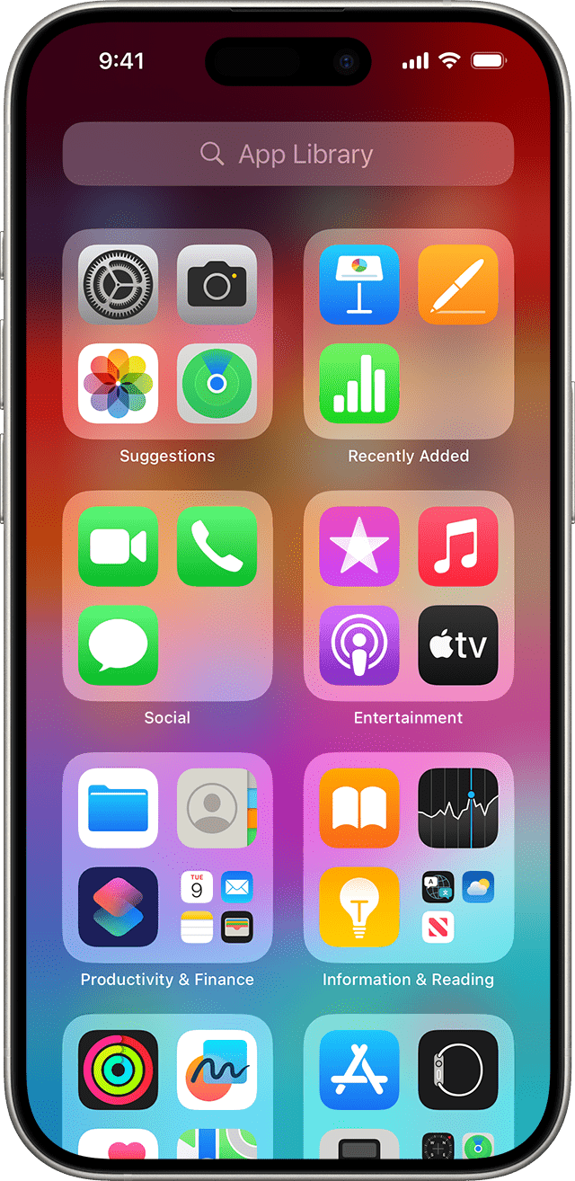 Organizing iPhone Apps