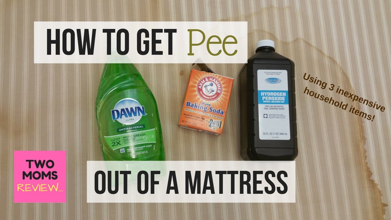 Cleaning urine stains from a mattress